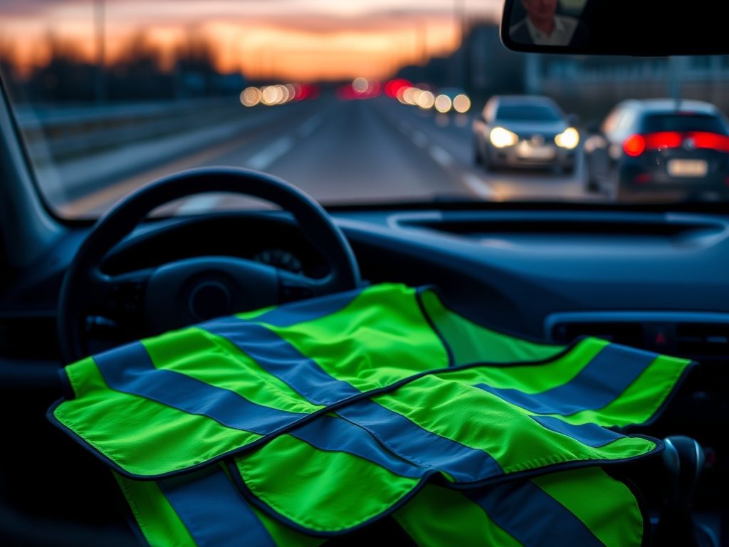 Kamizelka odblaskowa w samochodzie – przepisy, kiedy zakładać i jak ją przechowywać